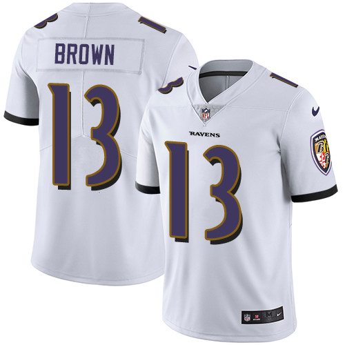 Nike Men & Women & Youth Ravens 13 John Brown White NFL Vapor Untouchable Limited Jersey,We sell and wholesale Nike Men & Women & Youth Ravens 13 John Brown White NFL Vapor Untouchable Limited Jersey on line form chian!
